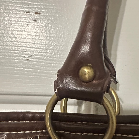 Coach Dark Brown Signature Shoulder Bag - Picture 5 of 16